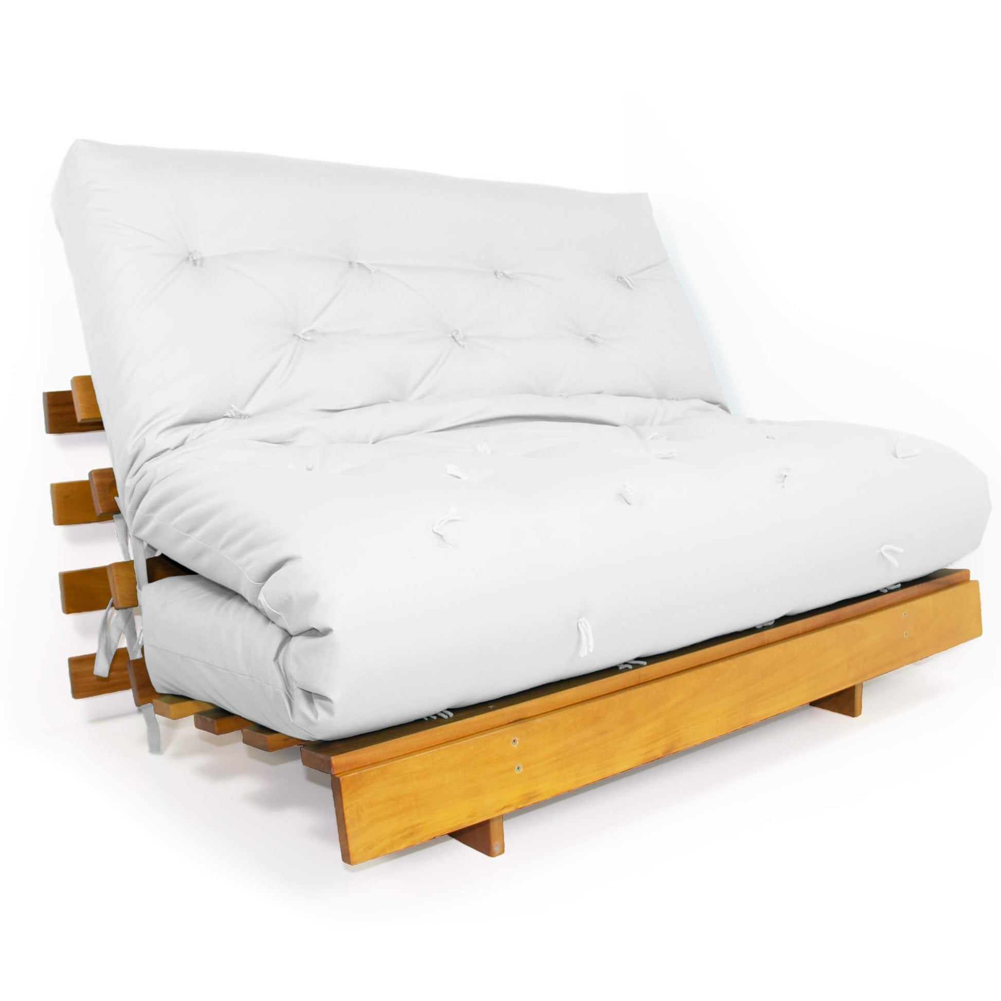 Sofá Cama Casal Futon Tokio Madeira Nobre Acquablock Branco Off