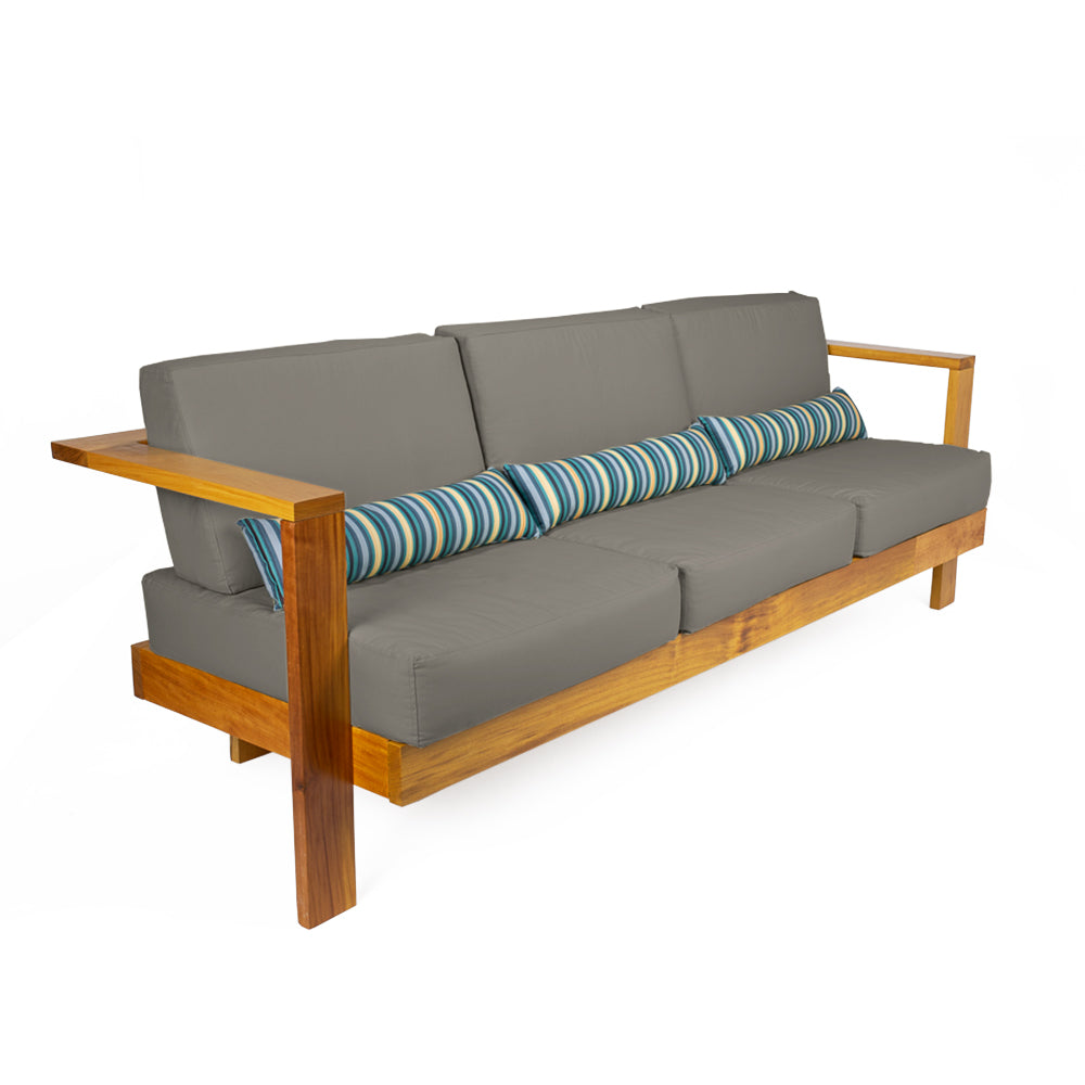 Sofá 3 Lugares Bahamas Acquablock Chumbo