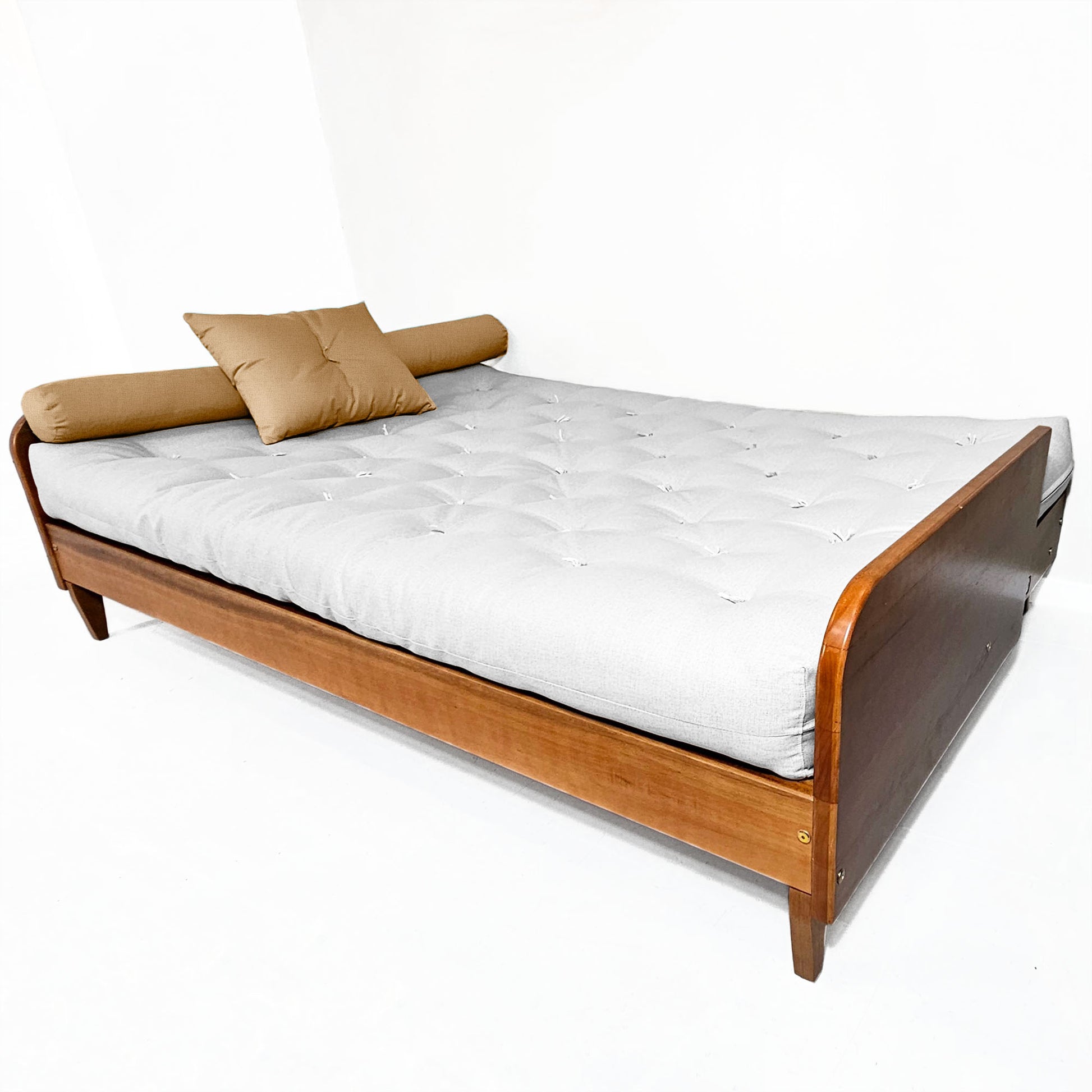 Sofá Cama Paris II Acquablock em Madeira Maciça Natural - Branco Off