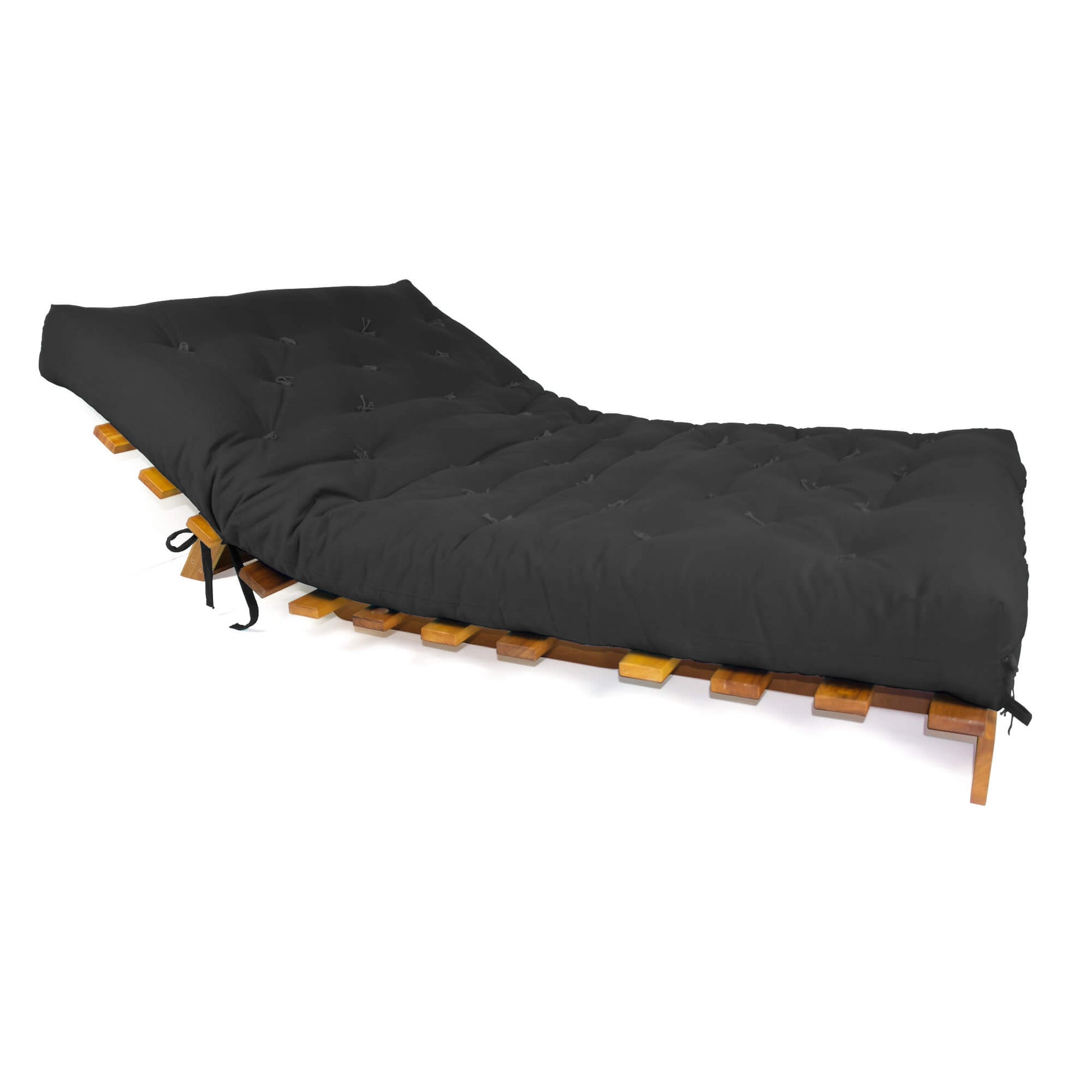 Sofá Cama Casal Futon Tokio Madeira Nobre Acquablock Preto