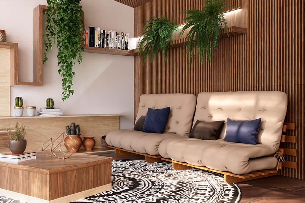 Sofá Futon 2 Lugares