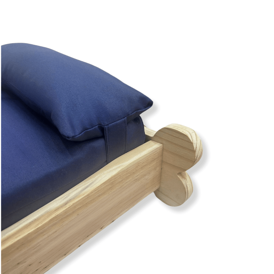 Cama Caminha Pet Impermeável Madeira Maciça - Azul Royal