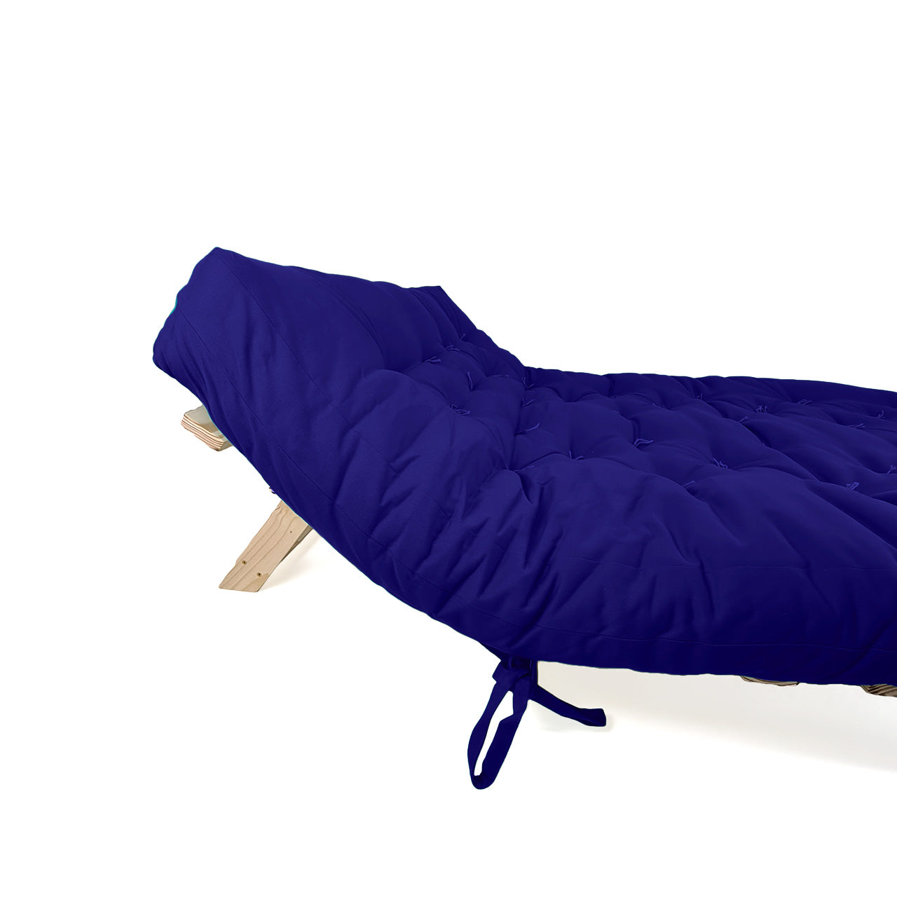 Sofa Cama Futon Oriental King Madeira Pinus Acquablock Azul Royal