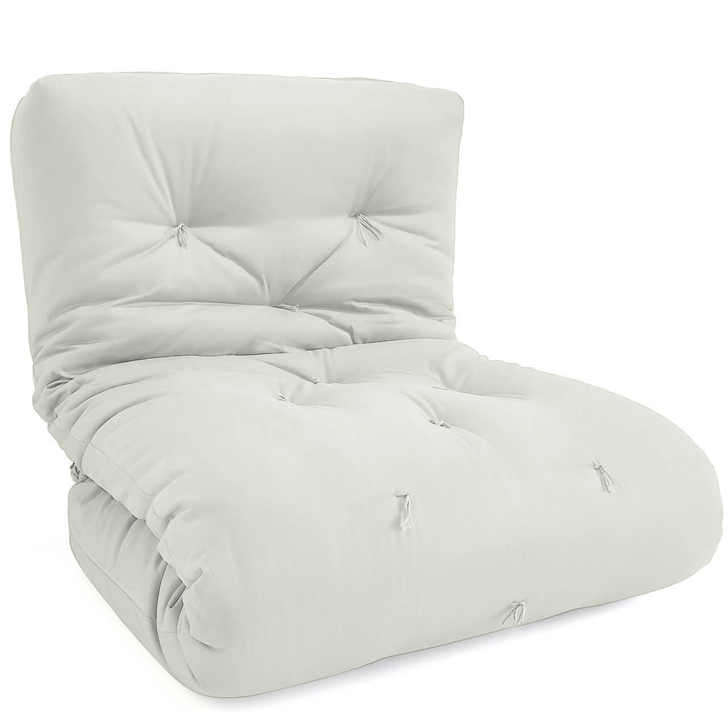 Futon Solteiro Oriental D28 Dobrável Acquablock Branco Off