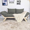 Sofá Japão Futon Sarja Madeira Sem Pintura - Cinza