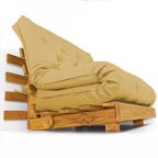 Sofá Cama Casal Futon Tokio D33 Madeira Cor Mel Acquablock Amarelo