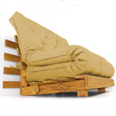 Sofá Cama Casal Futon Tokio D33 Madeira Cor Mel Acquablock Amarelo