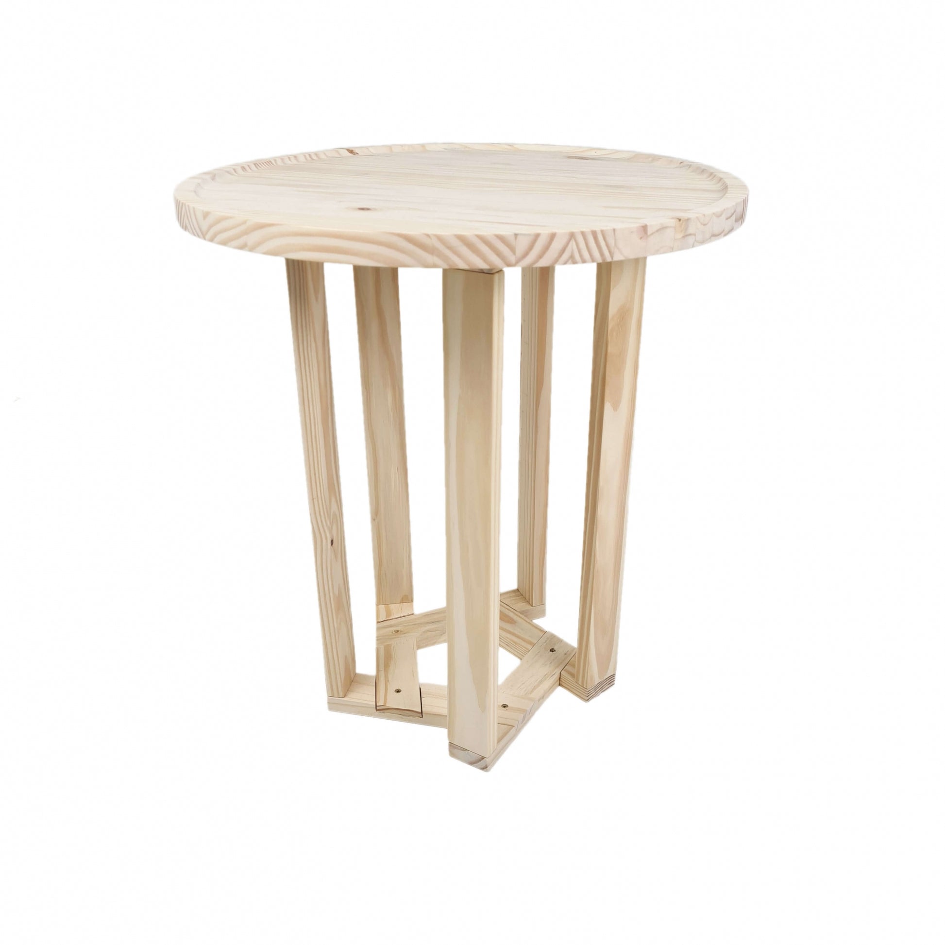 Mesa Lateral Design Redonda Madeira Pinus