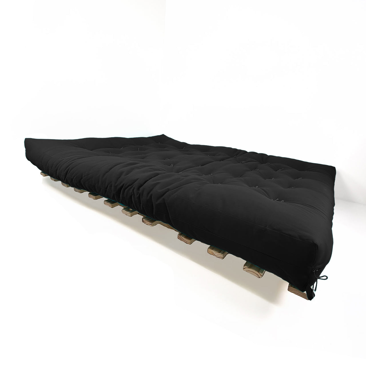 Sofa Cama Futon Oriental King Madeira Pinus Acquablock Preto