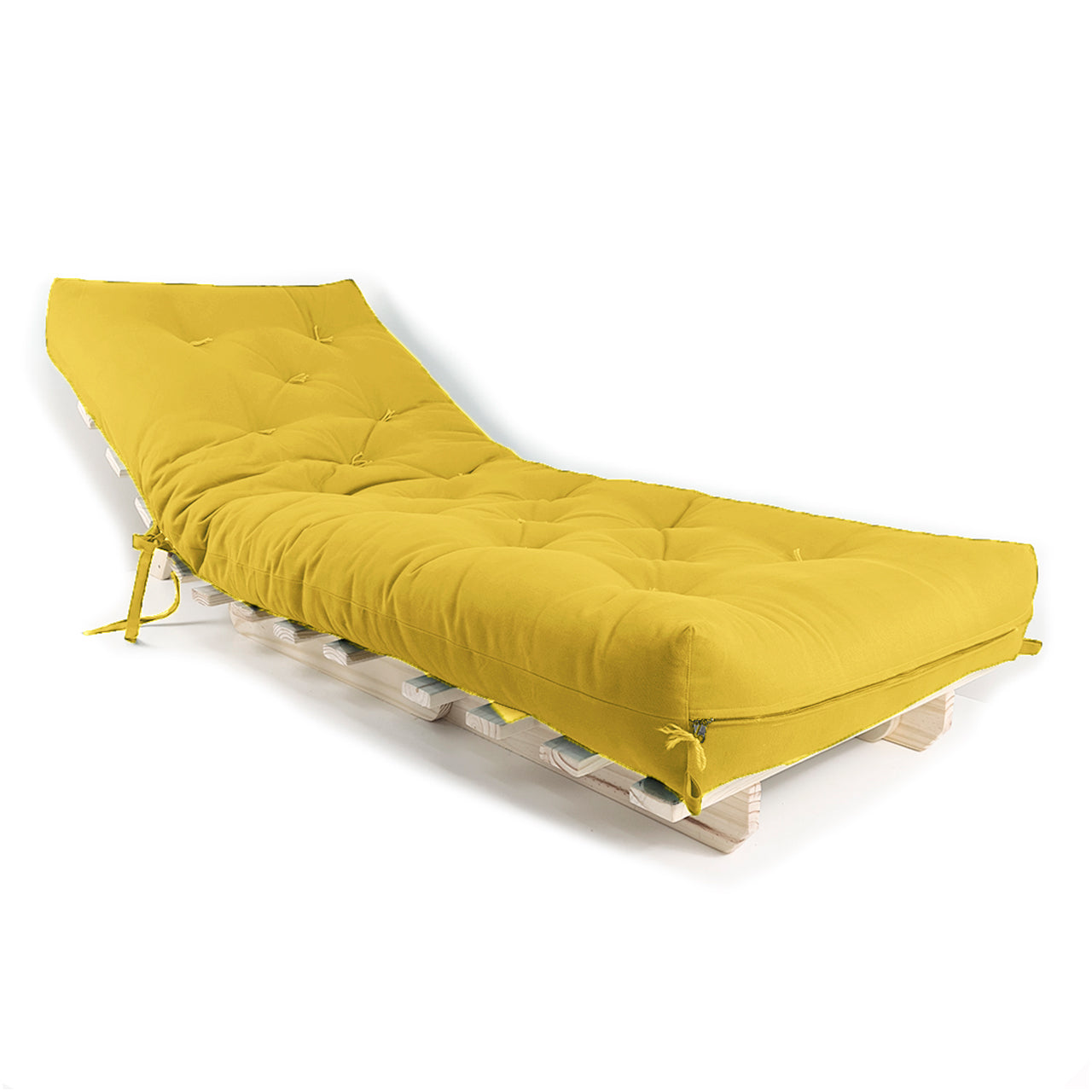 Sofa Cama Solteiro Futon Dobrável Acquablock Amarelo