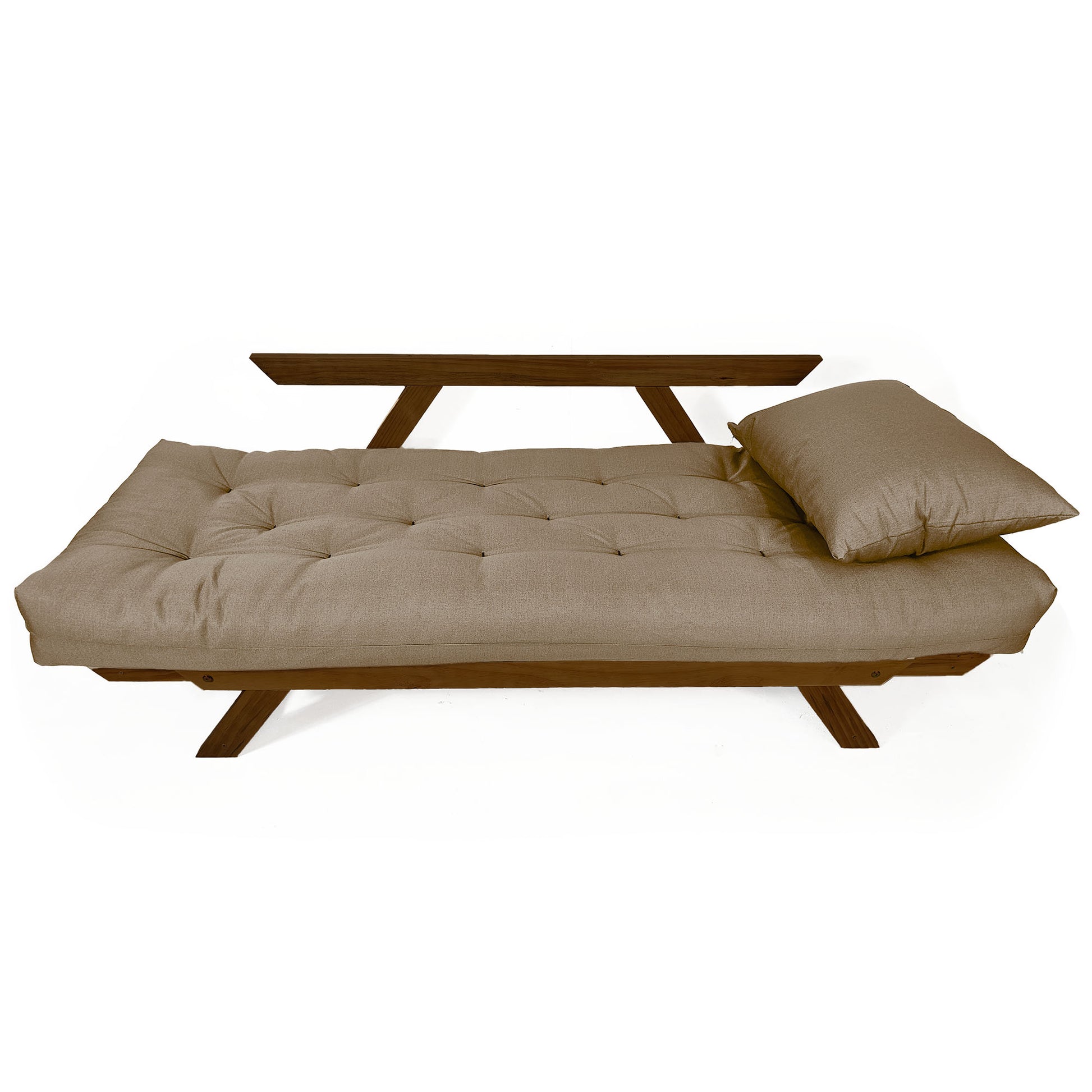 Sofá Japão Futon Acquablock Madeira Cor Imbuia D33 - Fendi