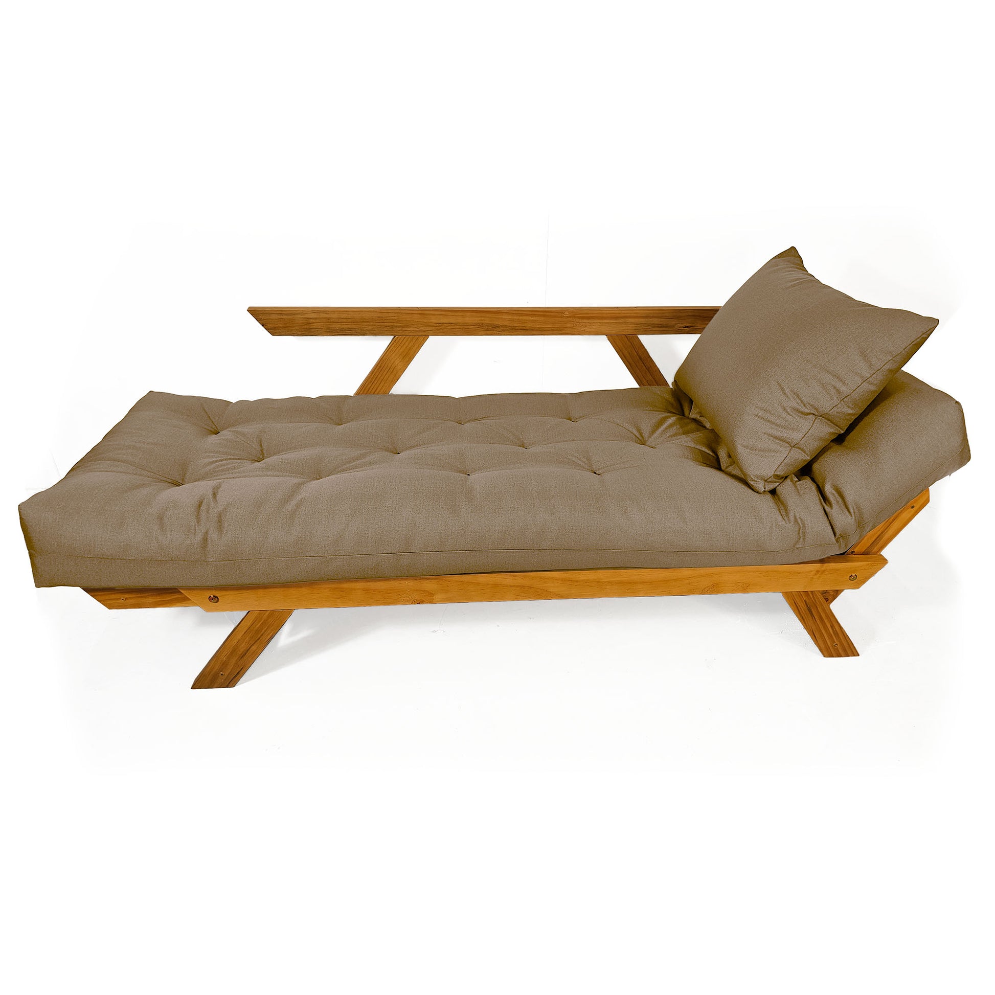 Sofá Japão Futon Acquablock Madeira Cor Mel - Fendi