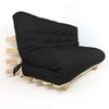 Sofa Cama Futon Oriental King D33 Madeira Pinus Acquablock Preto