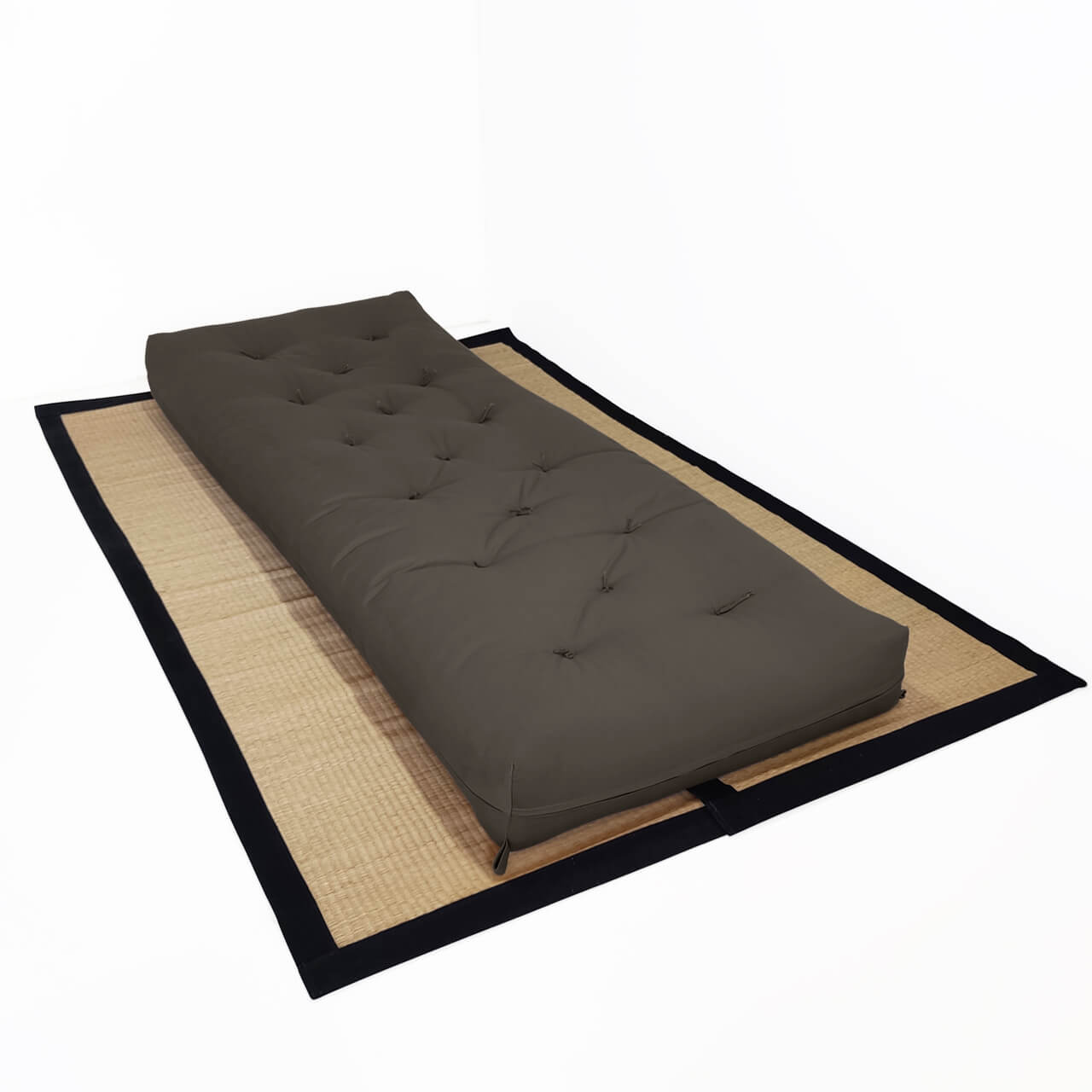 Futon Solteiro Oriental D28 Dobrável Acquablock Cinza Chumbo