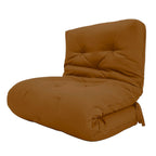 Futon Solteiro Oriental D28 Dobrável - Sarja Caramelo