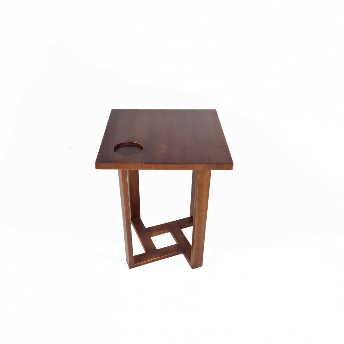 Mesa Lateral Design Quadrada Madeira Pinus Imbuia