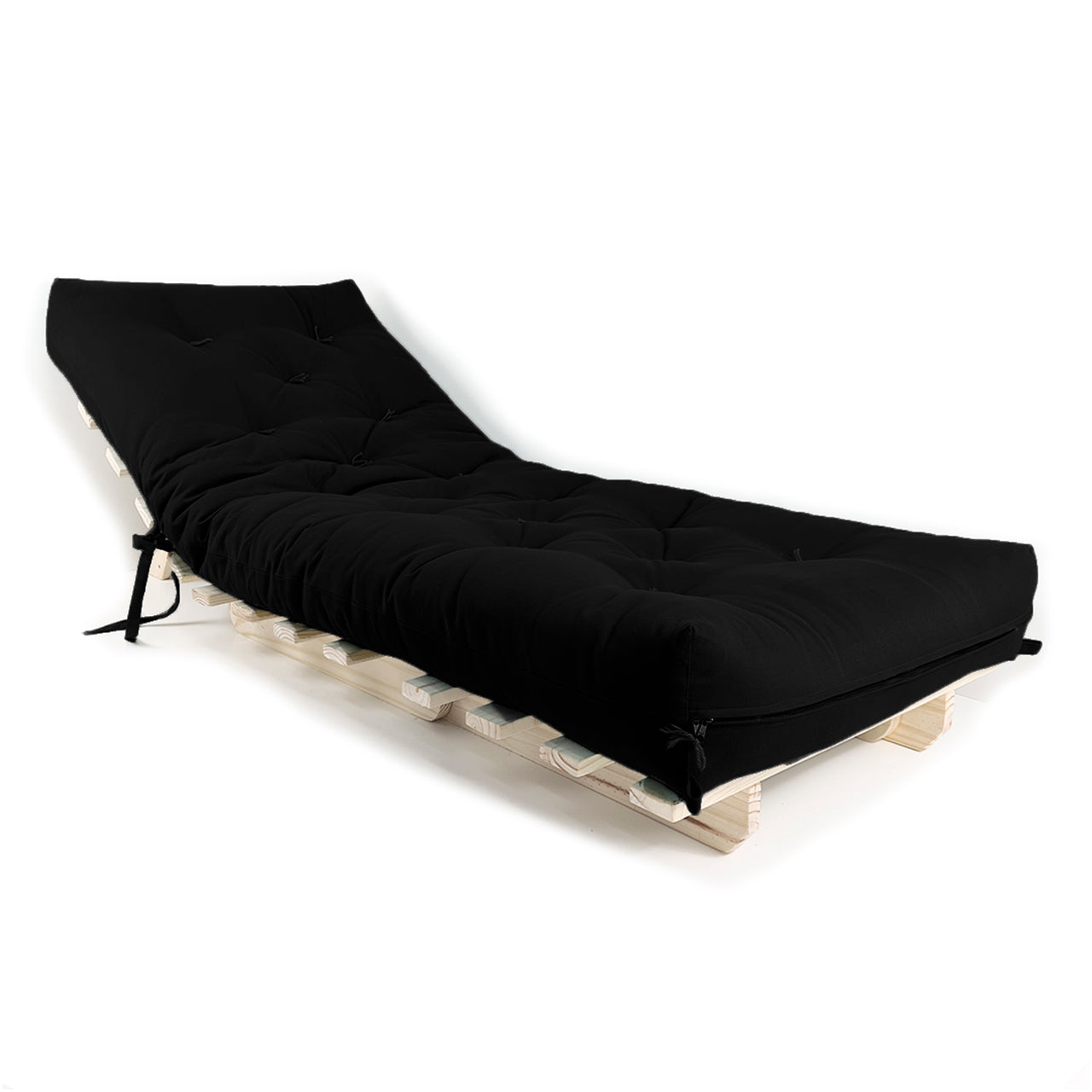 Sofa Cama Solteiro Futon Dobrável Acquablock Preto