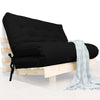 Sofa Cama Futon Casal Tokio Madeira Maciça Acquablock Preto