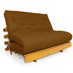 Sofá Cama Casal Futon Tokio Madeira Nobre Sarja Caramelo