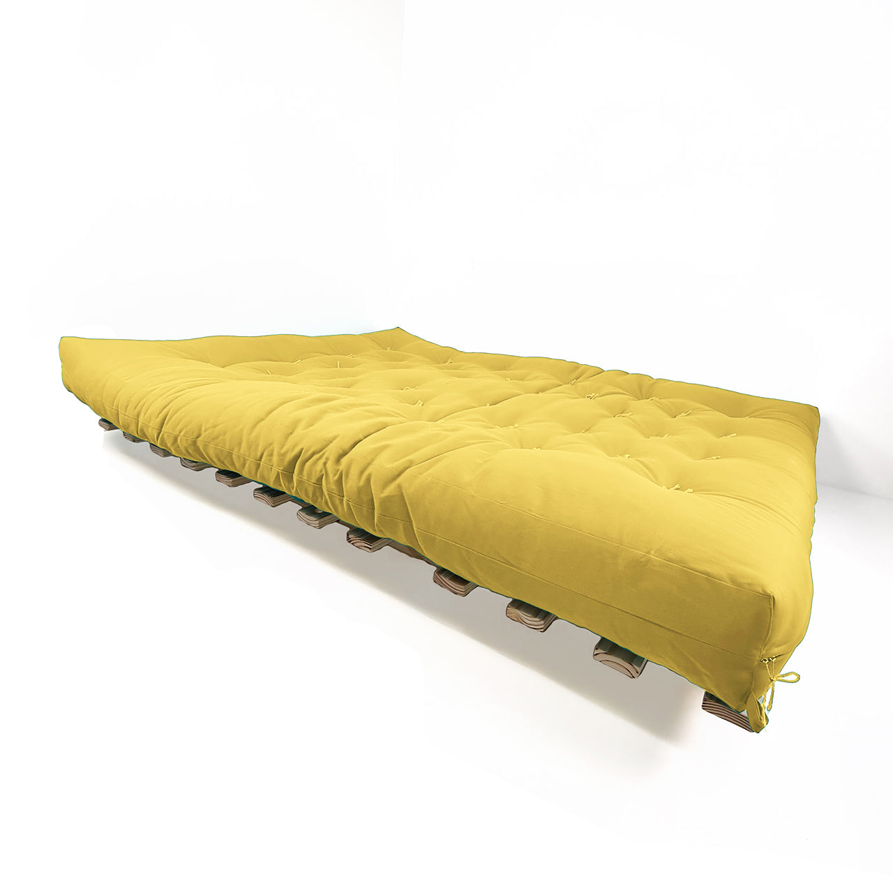 Sofa Cama Futon Oriental King Madeira Pinus Acquablock Amarelo