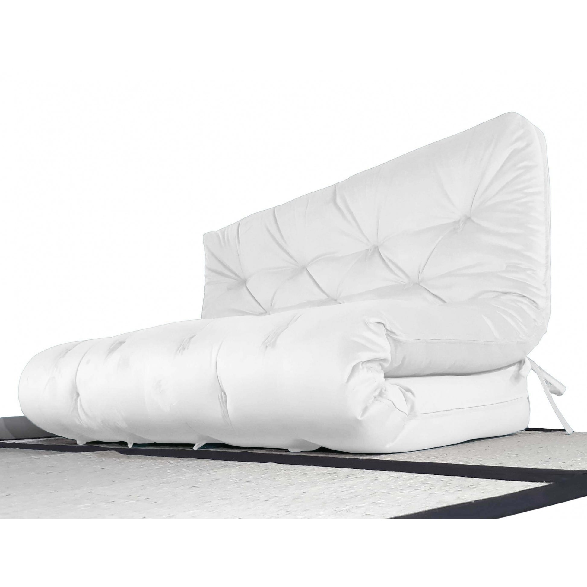 Futon Sofá Cama Casal Oriental Acquablock Branco Off