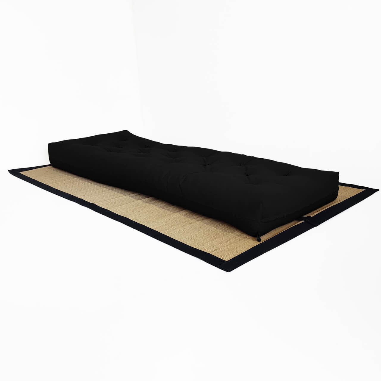Futon Solteiro Oriental D28 Dobrável Preto