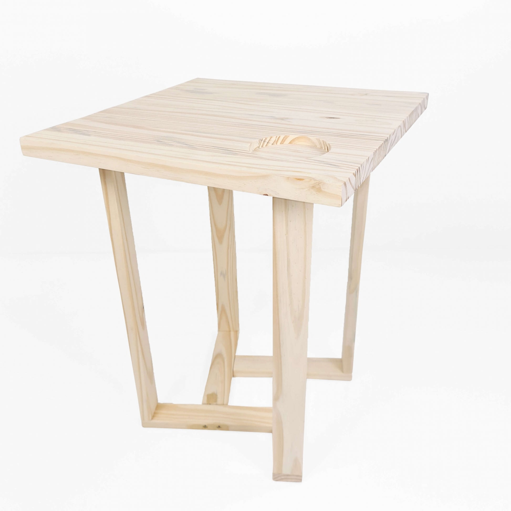 Mesa Lateral Design Quadrada Pinus S/Pintura