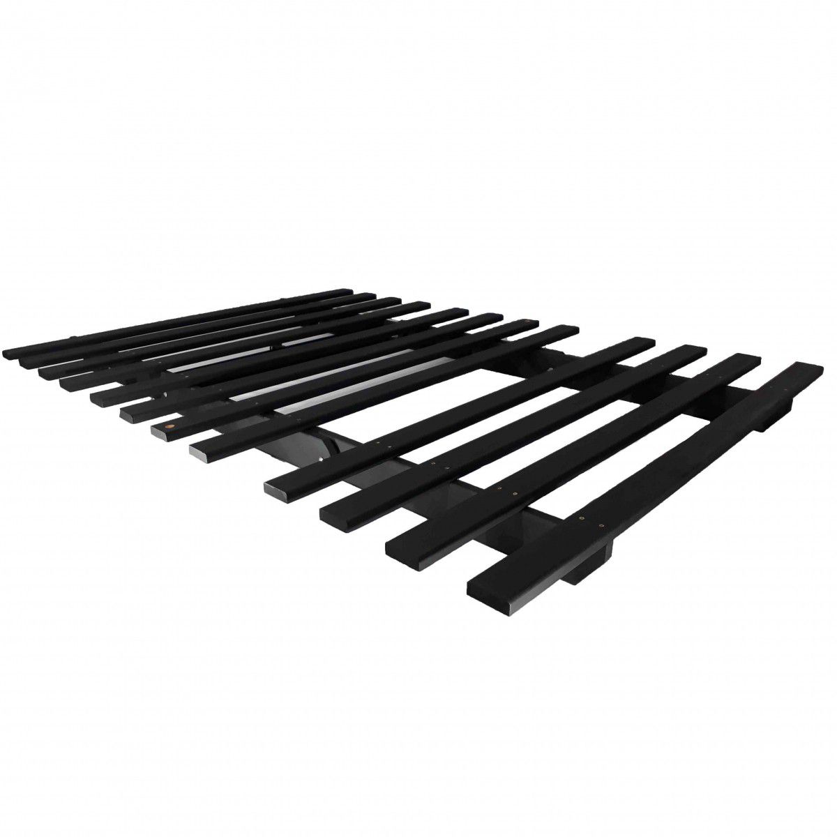 Base Futon Casal Oriental Madeira Nobre Cor Preta