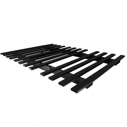 Base Futon Casal Oriental Madeira Nobre Cor Preta
