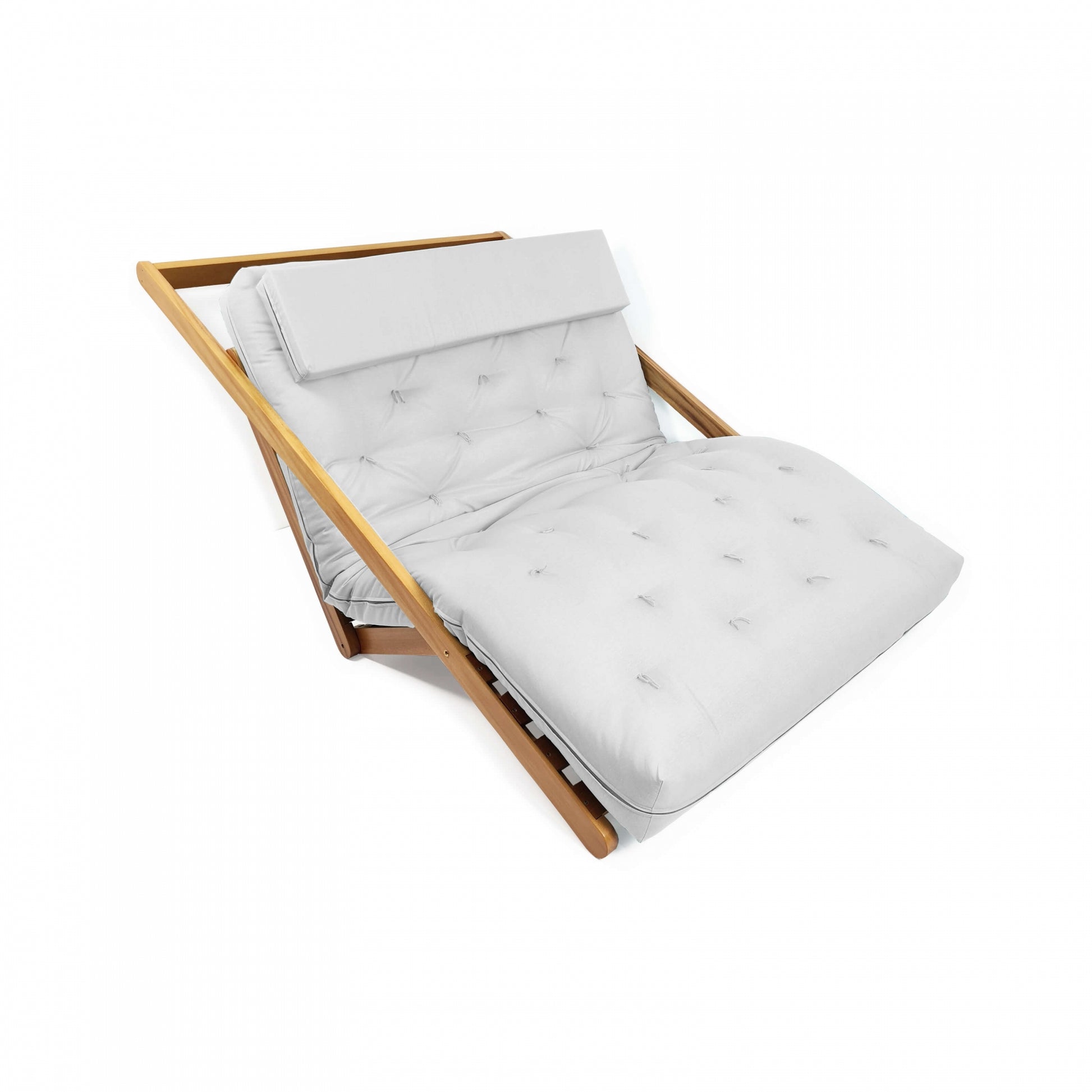 Poltrona New York Reclinável Casal Futon Acquablock Branco Off