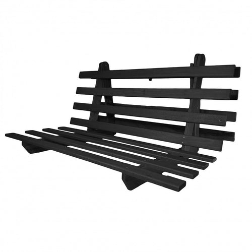 Base Futon Casal Oriental Madeira Nobre Cor Preta