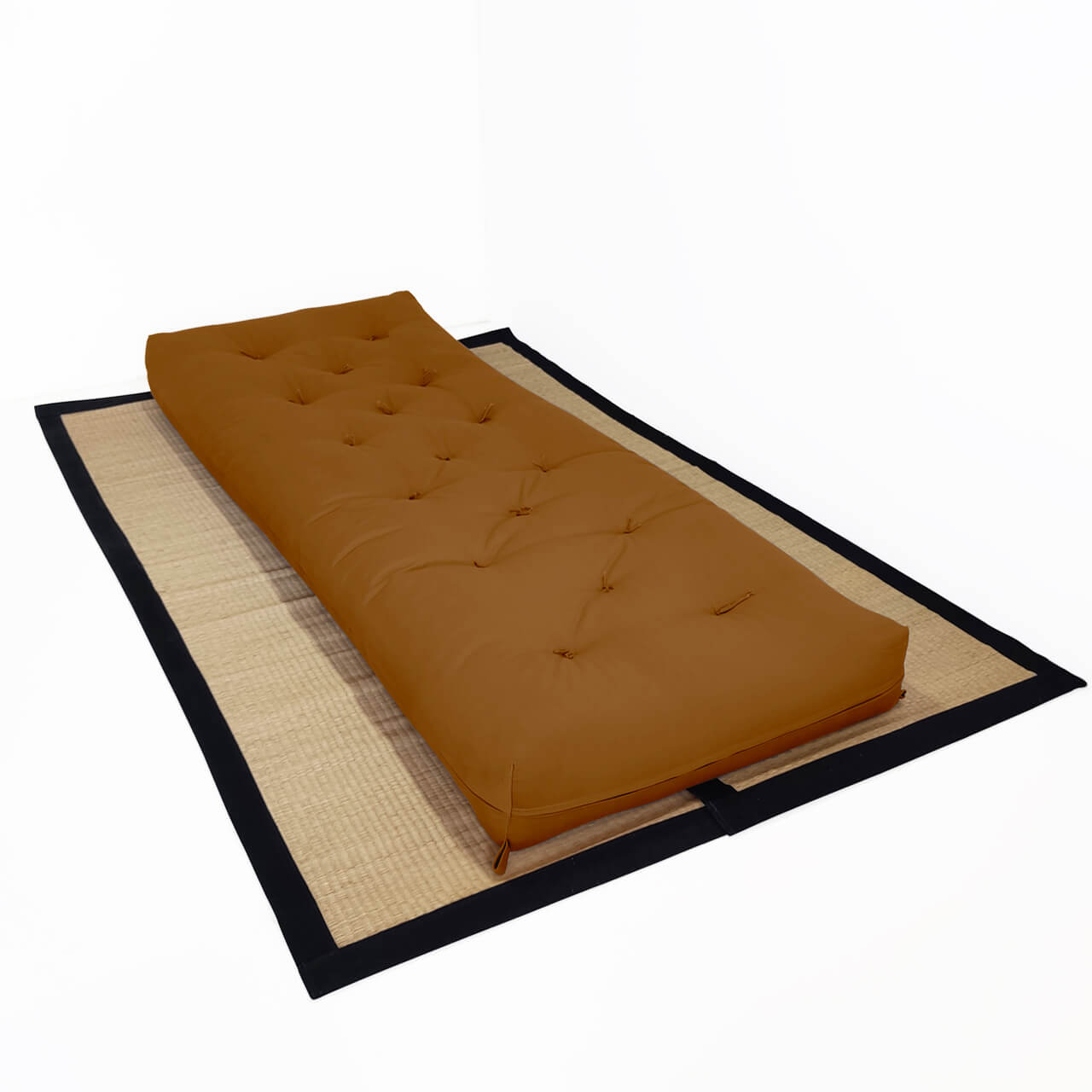 Futon Solteiro Oriental D28 Dobrável Caramelo