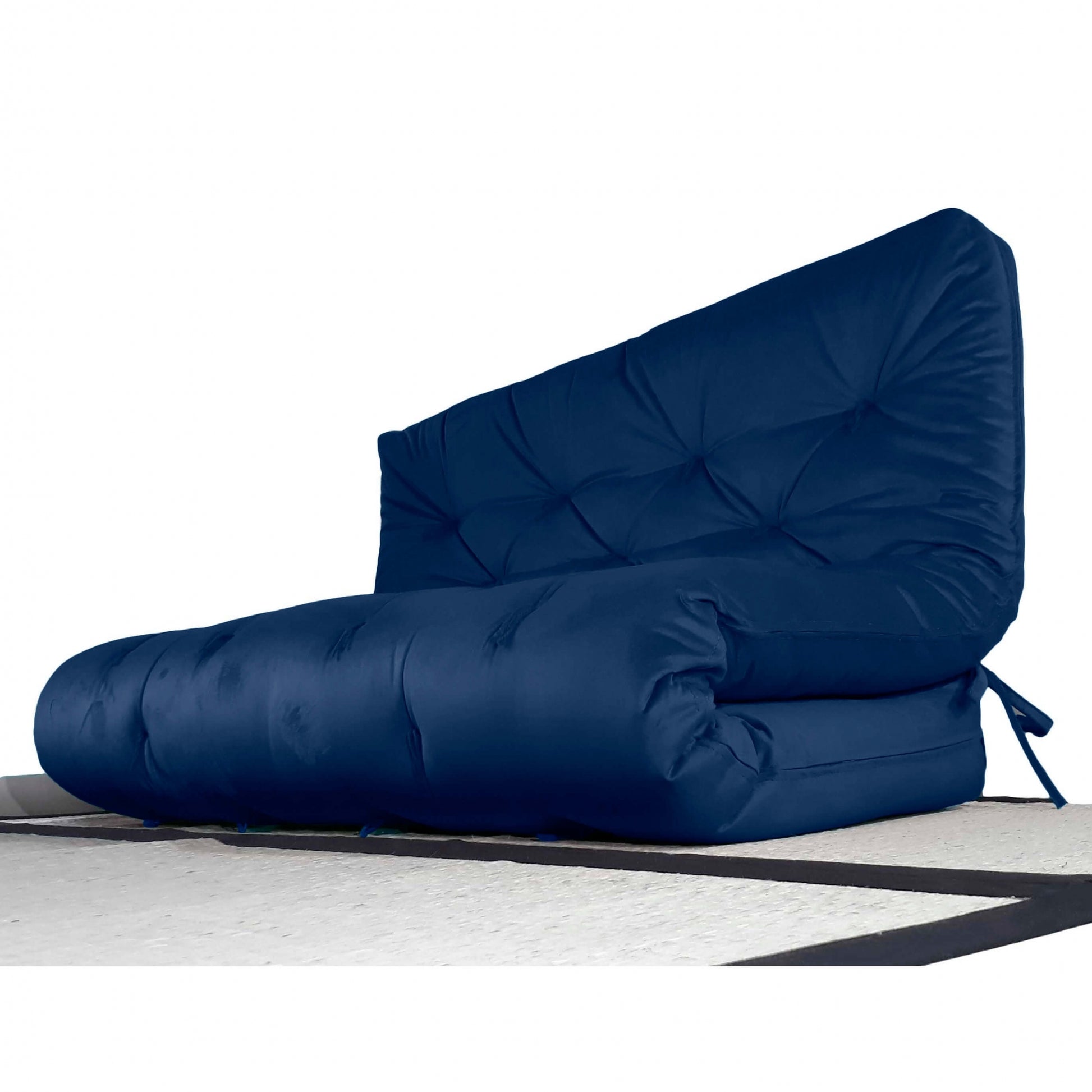 Futon Sofá Cama Casal Oriental Acquablock Azul Royal