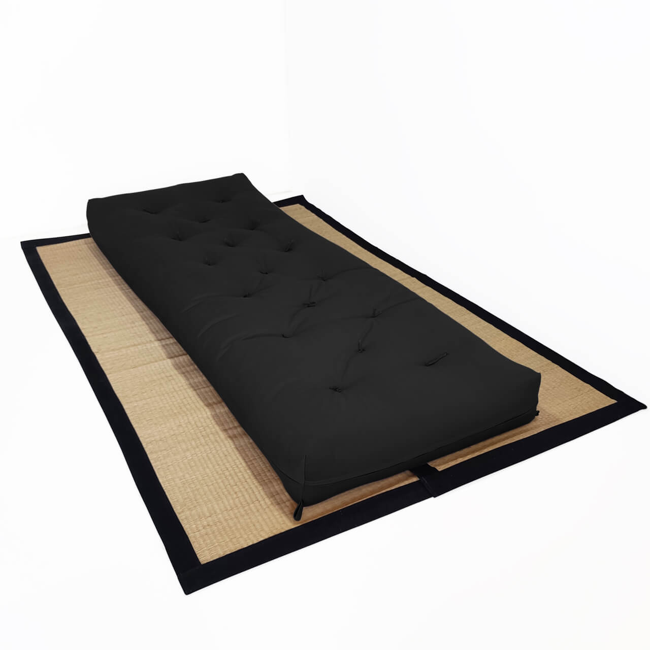Futon Solteiro Oriental D28 Dobrável Acquablock Preto