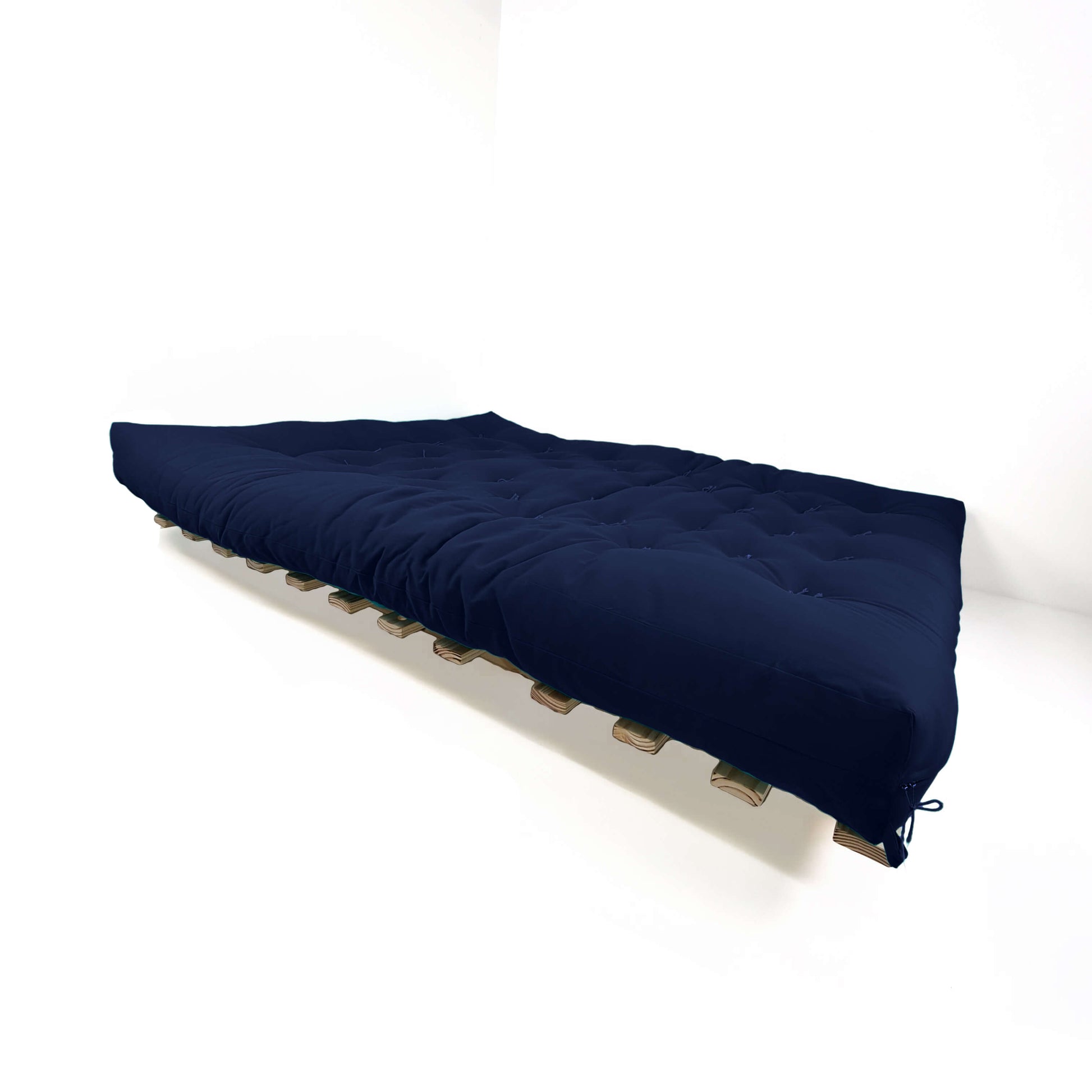 Sofa Cama Futon Oriental King D33 Madeira Pinus Acquablock Azul Royal