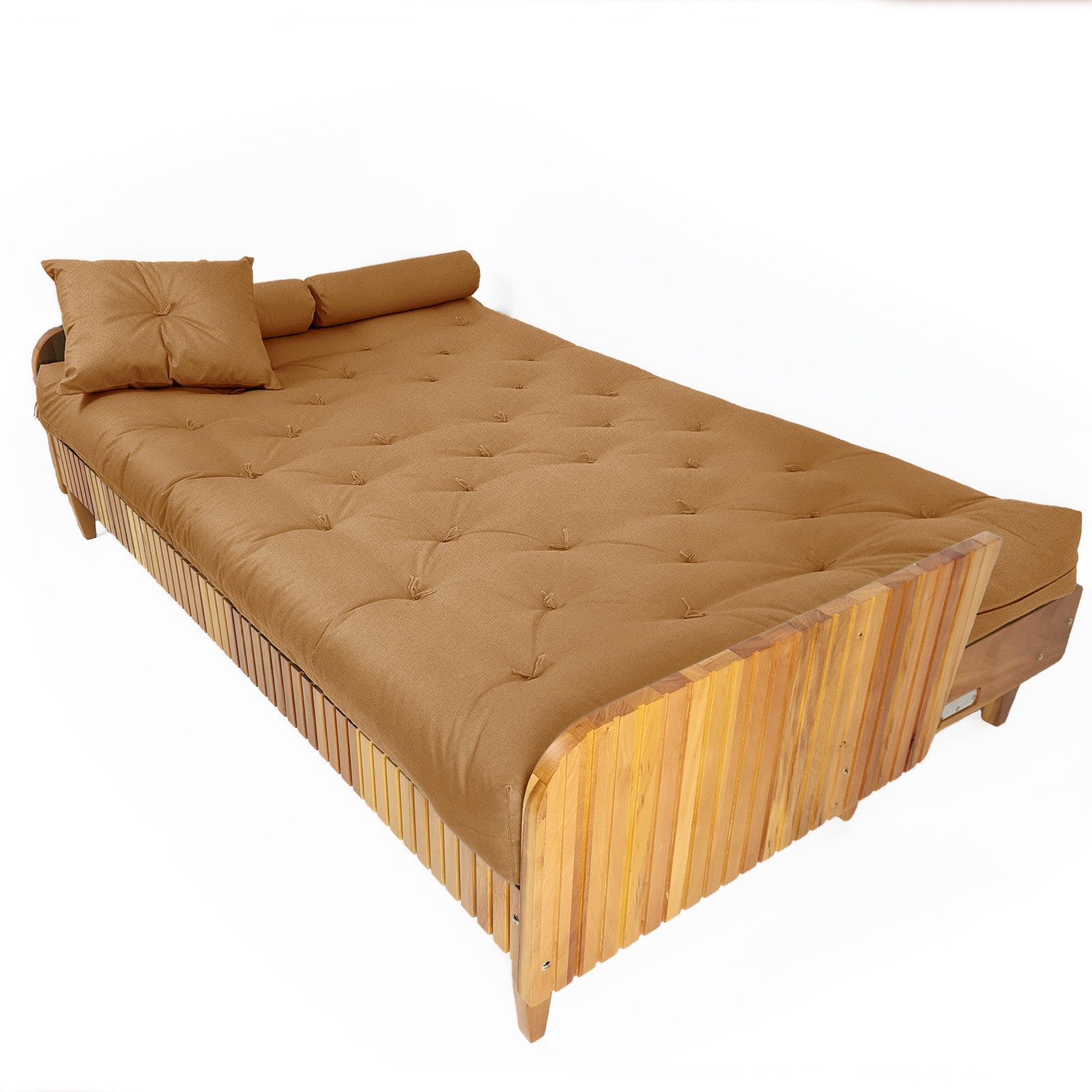 Sofá Cama Paris Ripado Acquablock Madeira Nobre - Fendi