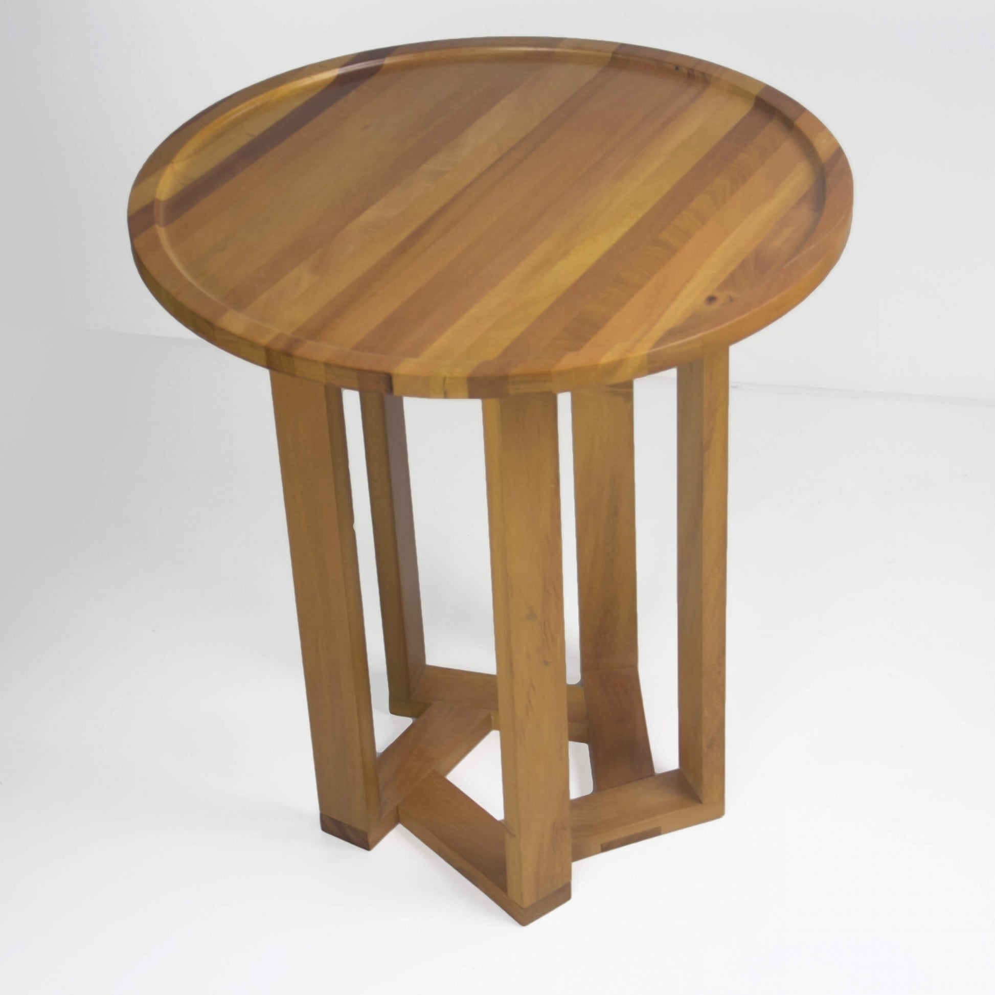 Mesa Lateral Design Redonda Madeira Nobre
