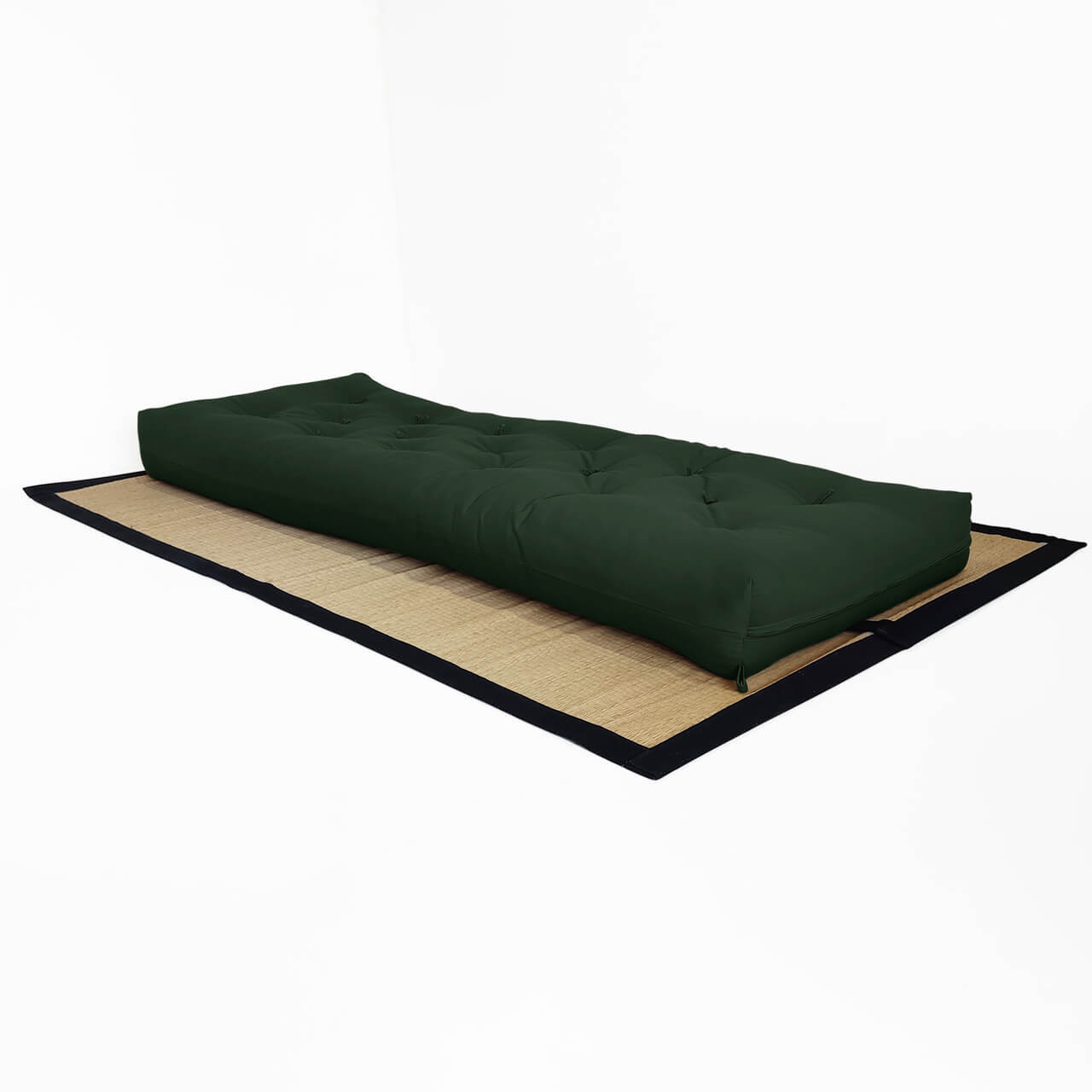 Futon Solteiro Oriental D28 Dobrável Verde Militar