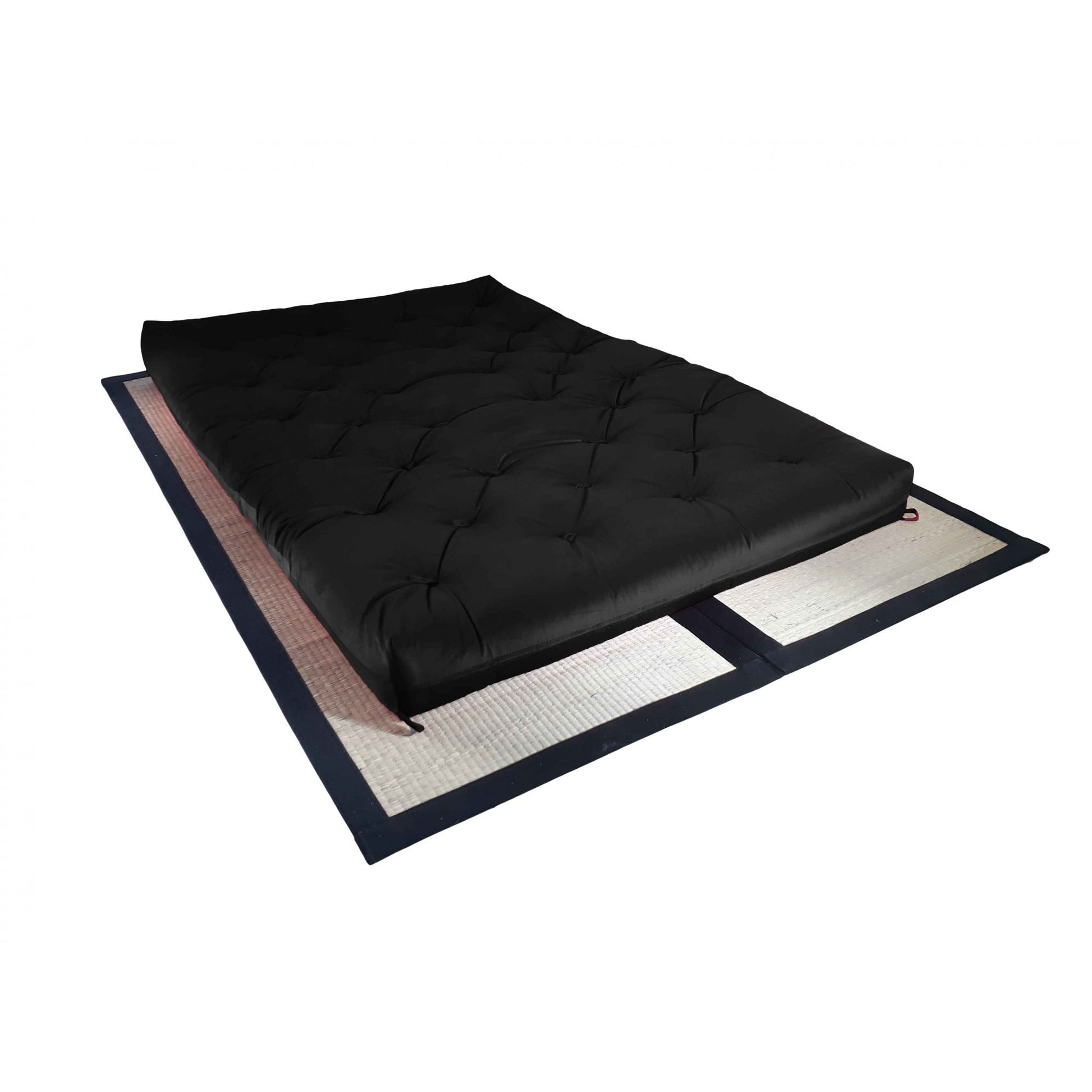 Futon Sofá Cama Casal Oriental Sarja Preto