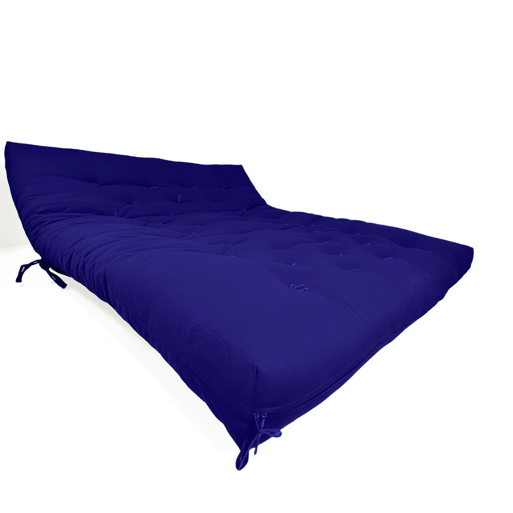 Sofa Cama Futon Oriental King Madeira Pinus Acquablock Azul Royal