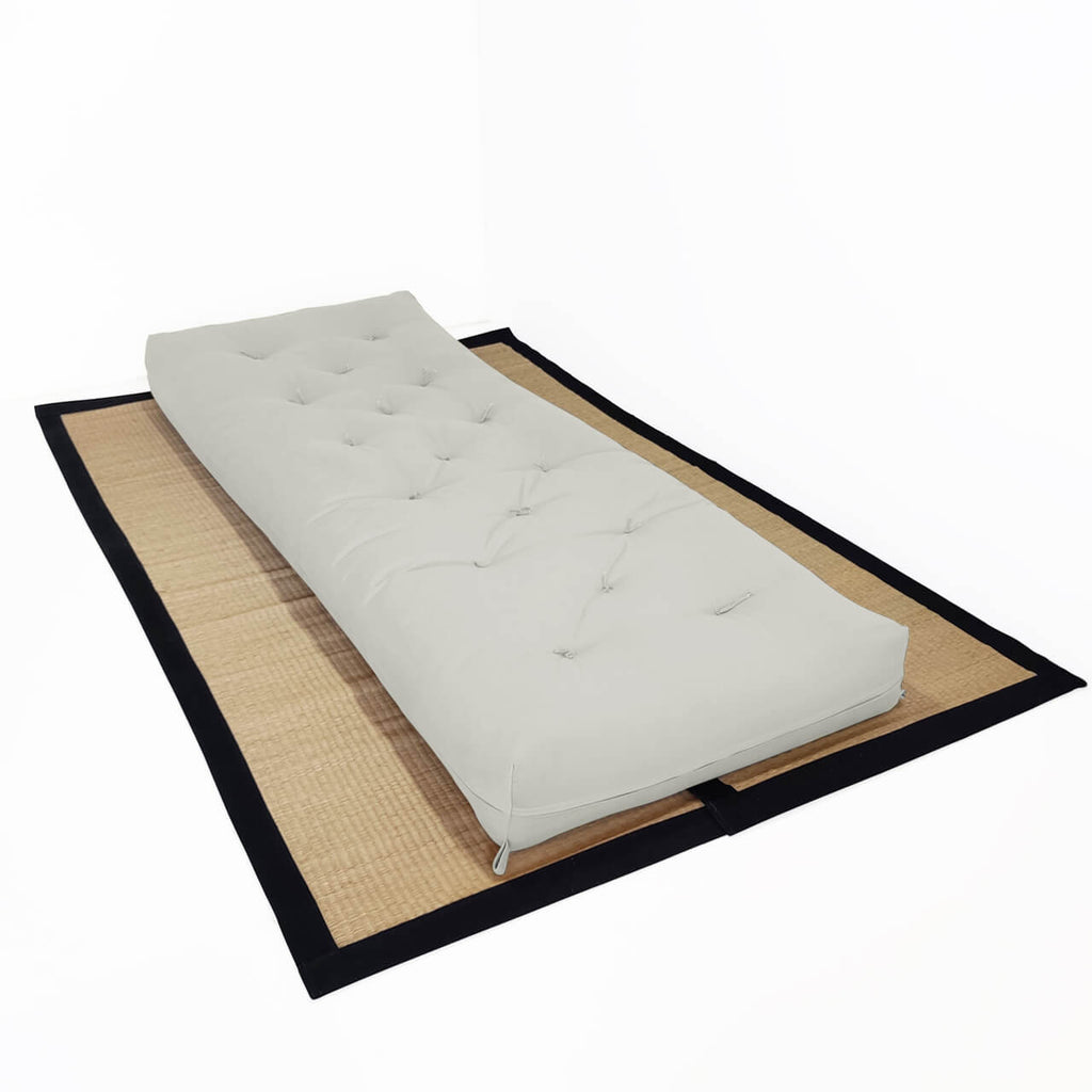 Futon Solteiro Oriental D28 Dobrável Acquablock Branco Off