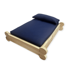 Cama Caminha Pet Impermeável Madeira Maciça - Azul Royal