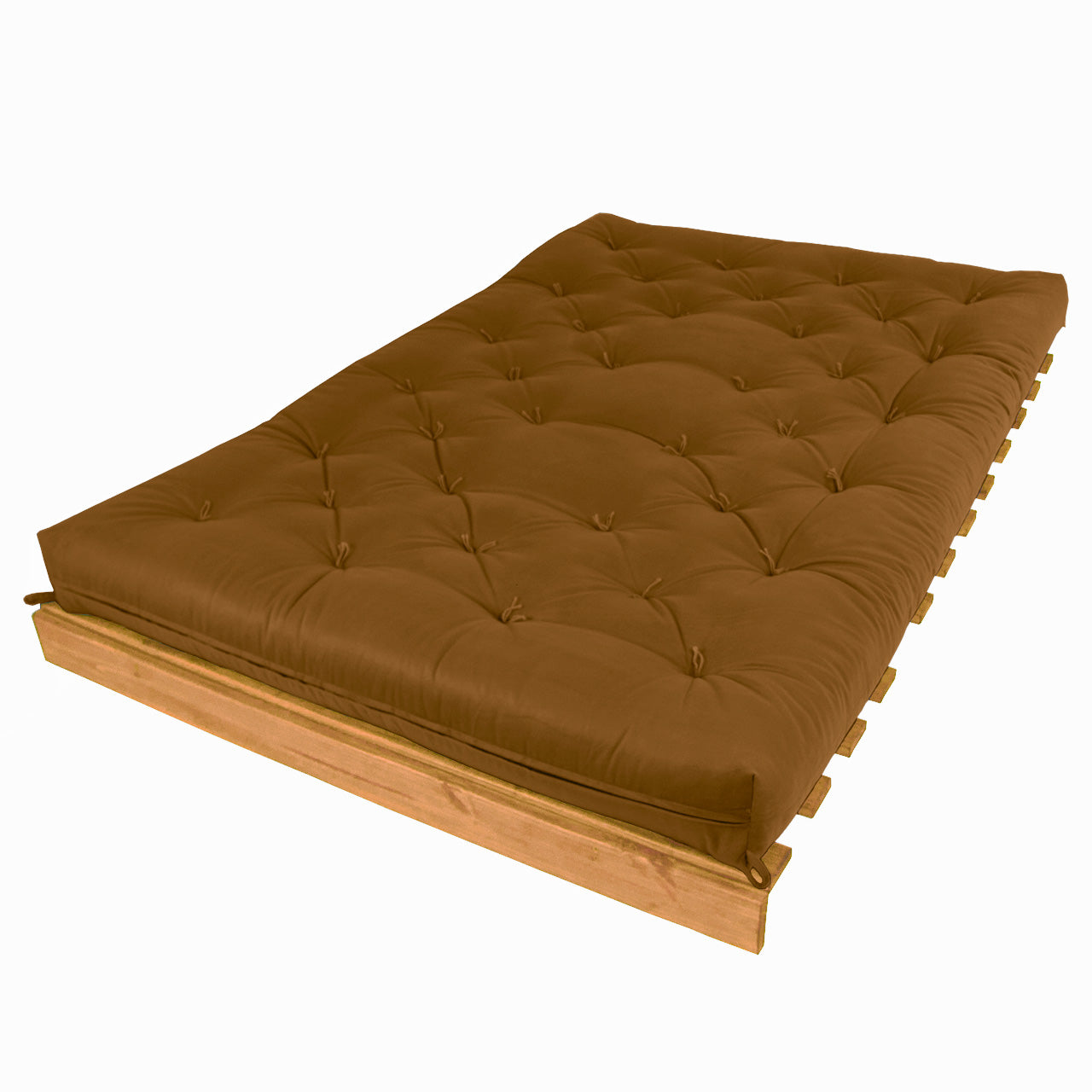 Sofá Cama Casal Futon Tokio D33 Madeira Maciça Cor Mel - Caramelo