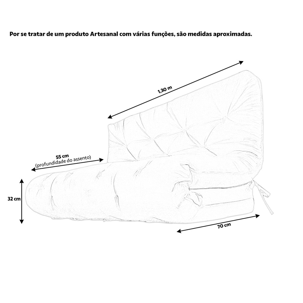 Futon Sofá Cama Casal Oriental Acquablock Branco Off