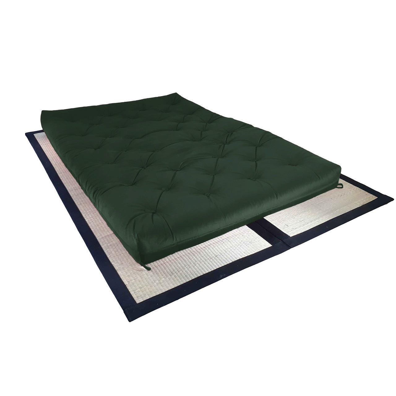 Futon Sofá Cama Casal Oriental Sarja Verde Militar
