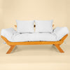 Sofá Japão Futon Acquablock Madeira Nobre Natural - Chumbo