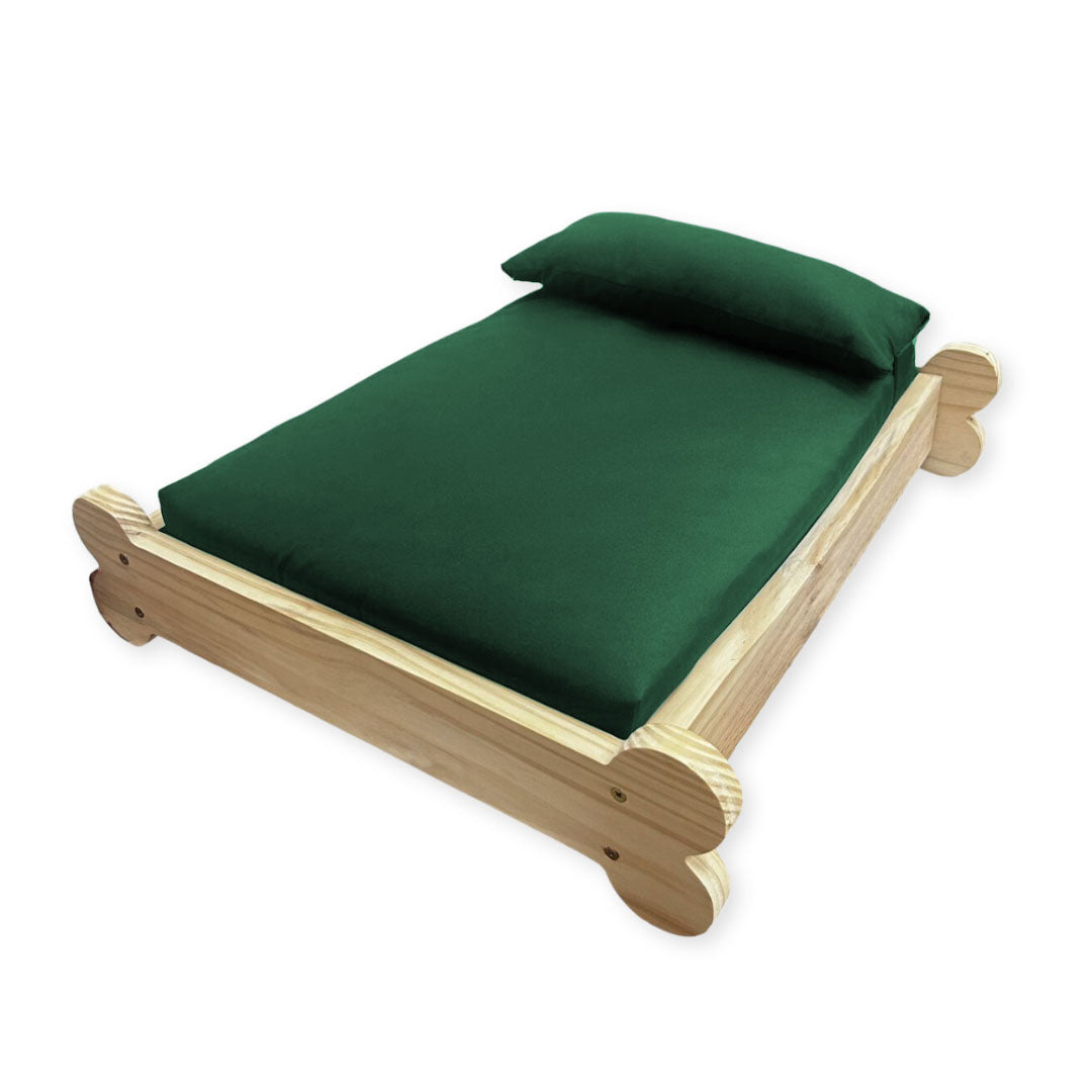 Cama Caminha Pet Impermeável Madeira Maciça - Verde Oliva