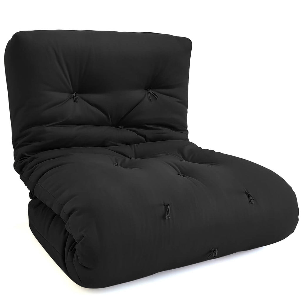 Futon Solteiro Oriental D28 Dobrável Acquablock Preto