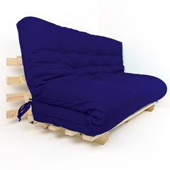 Sofa Cama Futon Oriental King Madeira Pinus Acquablock Azul Royal