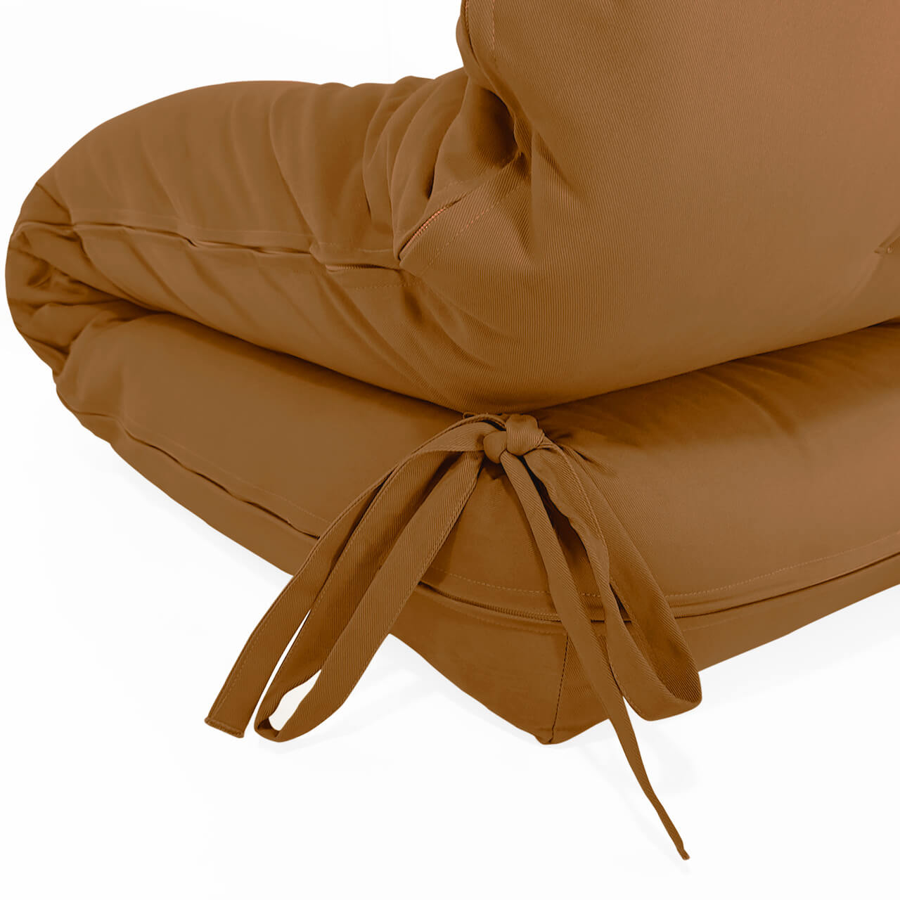 Futon Solteiro Oriental D28 Dobrável Caramelo